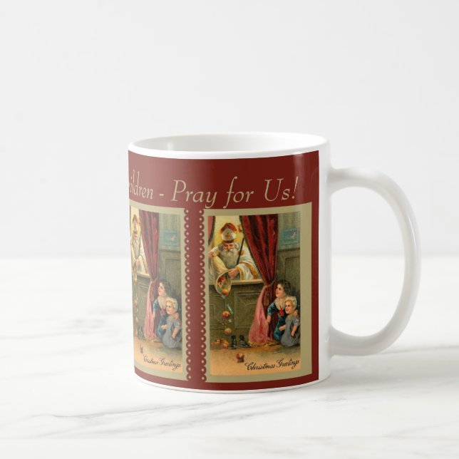 Taza De Café San Nicolás de Myra con los niños (Derecha)