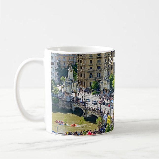 Taza De Café San Sebastián - Donostia. Puente de María Cristina (Izquierda)