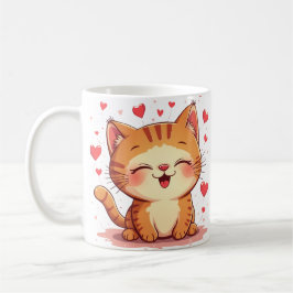Taza De Café San Valentín de amor para gato Valentín