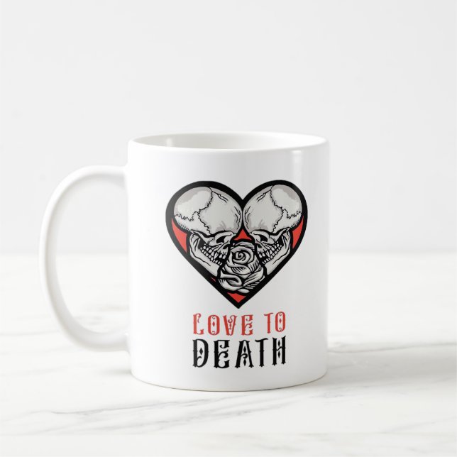 Taza De Café San Valentín estético hasta la muerte (Izquierda)