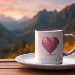 Taza De Café San Valentín mug cream a mi café lata