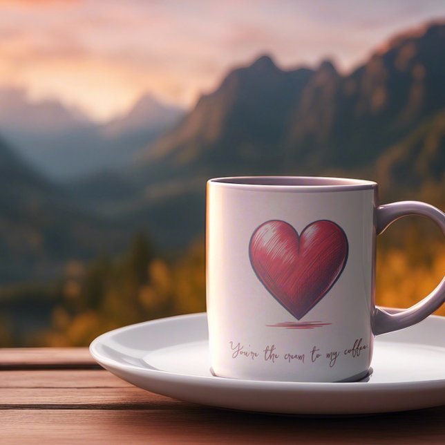 Taza De Café San Valentín mug cream a mi café lata (Subido por el creador)