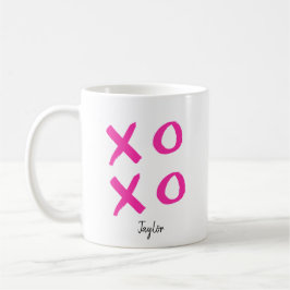 Taza De Café San Valentín personalizado del Xoxo Rosa