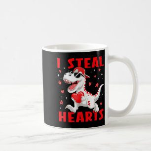 Taza De Café San Valentín Roba Corazones T-rex Dinosaurio Niño