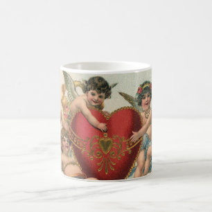 Taza De Café San Valentines antiguos, Ángeles Victorianos Queru
