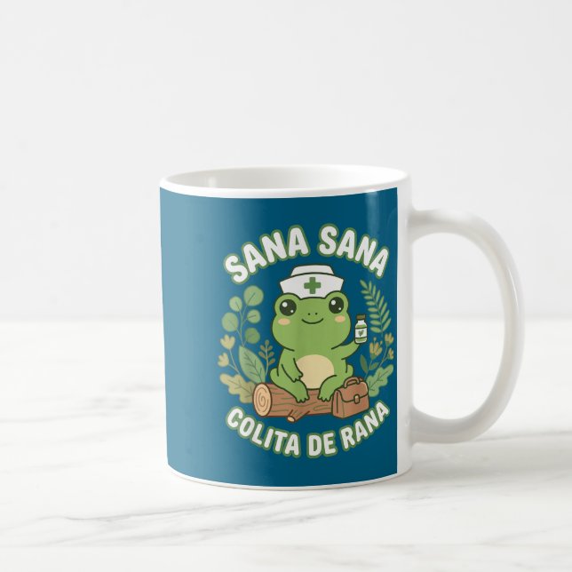 Taza De Café Sana Sana Colita De Rana Mexican Nurse Frog  (Derecha)