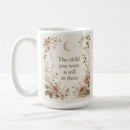 Taza De Café Sanación del Niño Interior Cita Floral Vintage