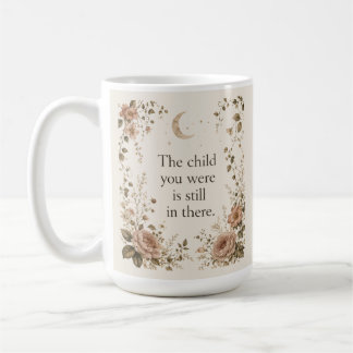 Taza De Café Sanación del Niño Interior Cita Floral Vintage
