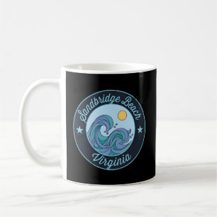 Taza De Café Sandbridge Beach Va Virginia Nautical Surfer Graph