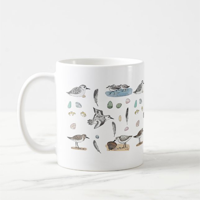 Taza De Café Sanderling Sandpipers Mug (Izquierda)