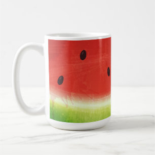 Taza De Café Sandía gigante divertida rebanada de acuarela lind