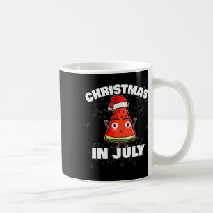 Taza De Café Sandía Navidad En Julio Árbol De Navidad De Verano
