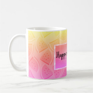 Taza De Café sandía rosa moderna, verano
