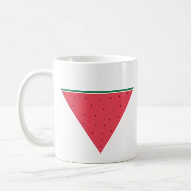 Taza De Café sandía sobre resistencia del triángulo rojo invert (Izquierda)
