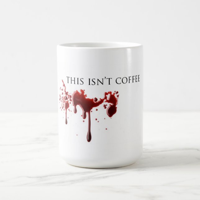 Taza De Café Sangre "no del café" del humor del vampiro (Centro)