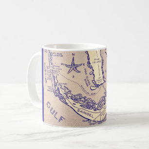 Taza De Café Sanibel Captival Florida Map Mug