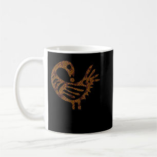 Taza De Café Sankofa Pájaro Simple Patrón Afrocéntrico Adinkra