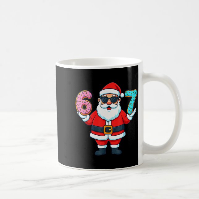 Taza De Café Santa 67 Donut Meme Funny Christmas Holiday  (Derecha)