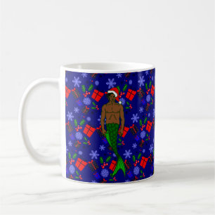 Taza De Café santa africana negra merman feas navidades regalos