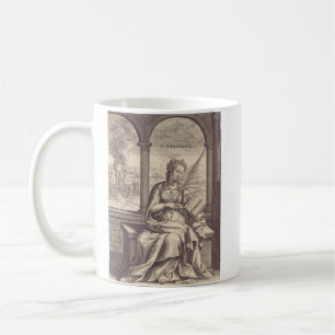 Taza De Café Santa Anastasia la Libertadora Arte en Blanco y Ne