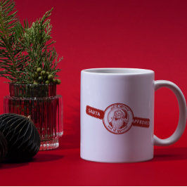 Taza De Café Santa Aprobada, sello de Navidades, alegría de los