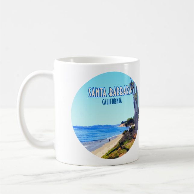 Taza De Café Santa Barbara California Butterfly Beach Montecito (Izquierda)