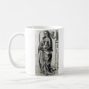 Taza De Café Santa Bárbara de la Torre Arte Gráfico Sagrado