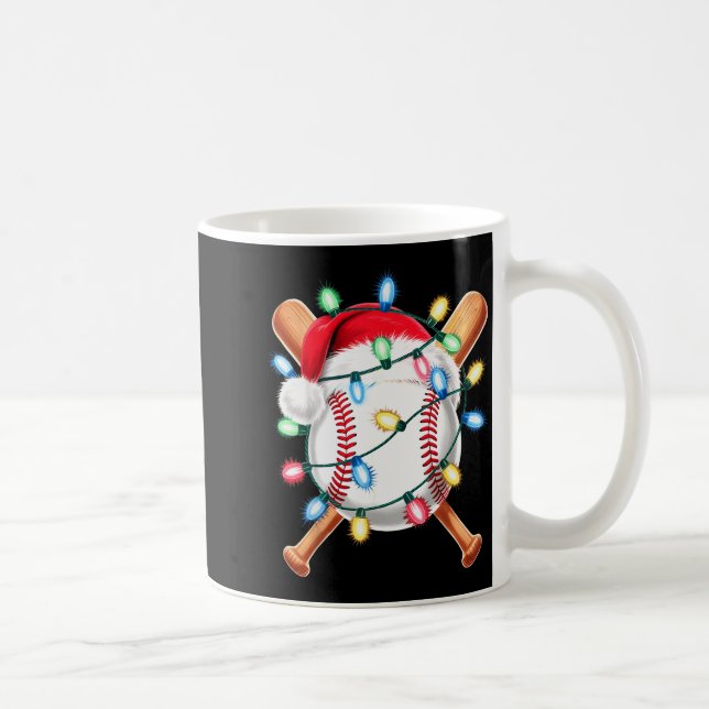 Taza De Café Santa Baseball Player Santa Hat Men Boys Christmas (Derecha)