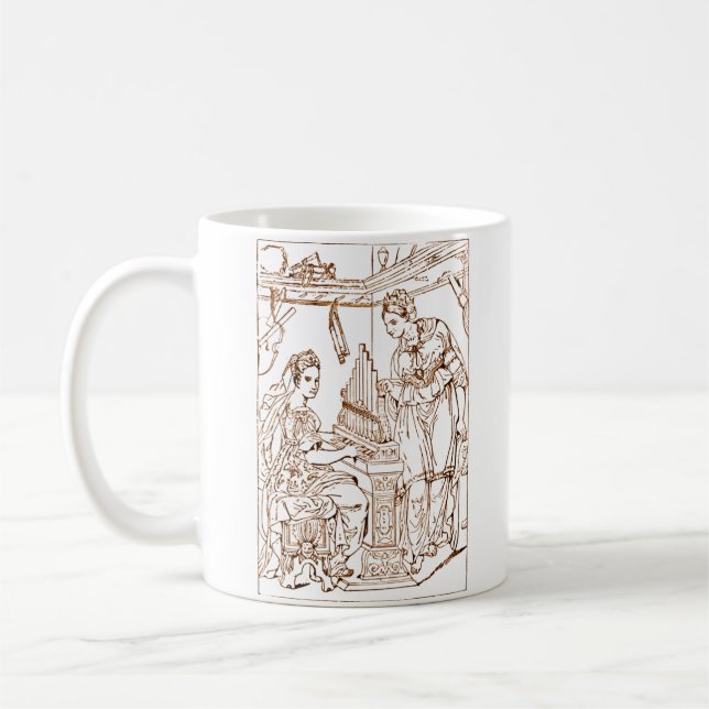 Taza De Café Santa Cecilia con Santa Catalina de Alejandría (Izquierda)