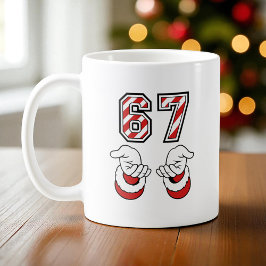 Taza De Café Santa Christmas Meme Six Seven 67 6 7 Holiday