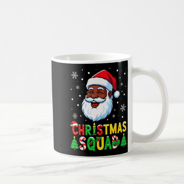 Taza De Café Santa Christmas Squad Black Men African American F (Derecha)