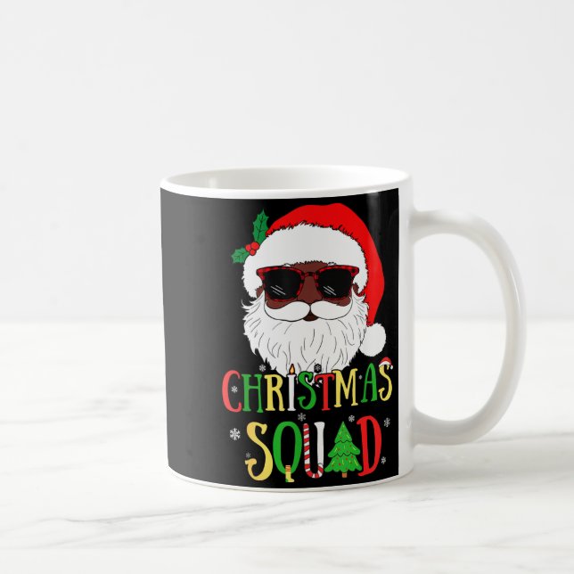 Taza De Café Santa Christmas Squad Black Men African American P (Derecha)