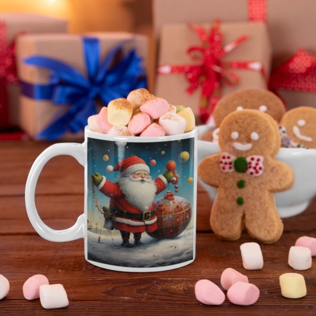 Taza De Café Santa Claus 3 Mug (Whimsical Surrealist Santa Claus 3 Mug
)