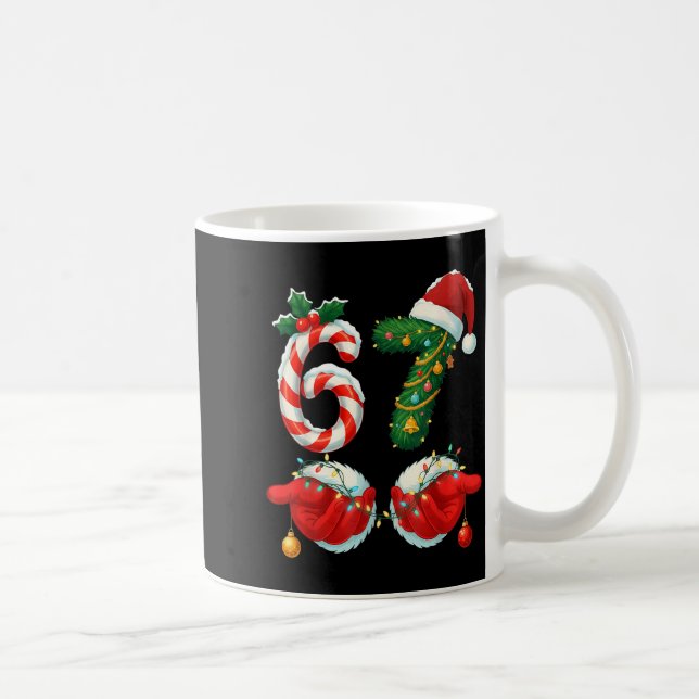 Taza De Café Santa Claus 67 Christmas Holiday Number 67 Xmas  (Derecha)