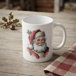 Taza De Café Santa Claus Acuarela