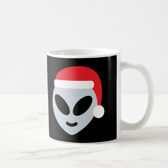 Taza De Café santa claus alien emoji (Derecha)