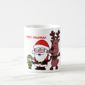 Taza De Café Santa Claus and Reindeer