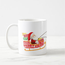 Taza De Café Santa Claus and Reindeer Christmas Mug