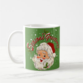 Taza De Café Santa Claus Antiguo N.º 1 - Saludos de la Temporad