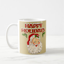 Taza De Café Santa Claus Antiguo N.º 2- Felices Fiestas
