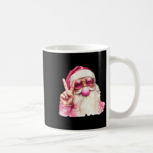 Taza De Café Santa Claus Blowing Bubble Gum Nk Sungles Christma (Derecha)