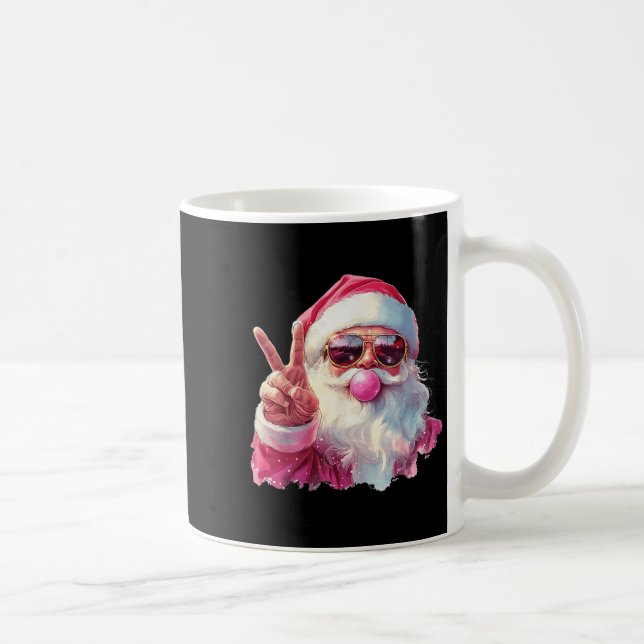 Taza De Café Santa Claus Blowing Bubble Gum Nk Sungles Christma (Derecha)
