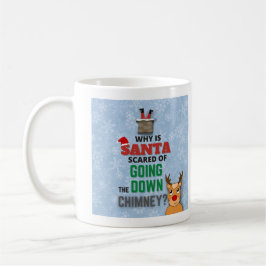 Taza De Café Santa Claus chimenea copos de nieve chiste diverti