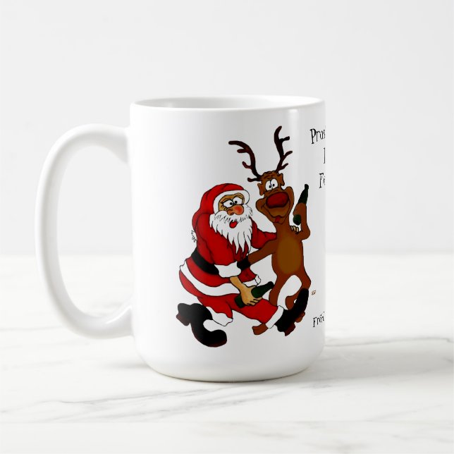 Taza De Café Santa Claus con alce - espuma (Izquierda)