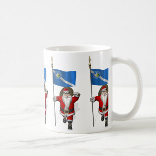 Taza De Café Santa Claus Con El Diseño De Las Vegas