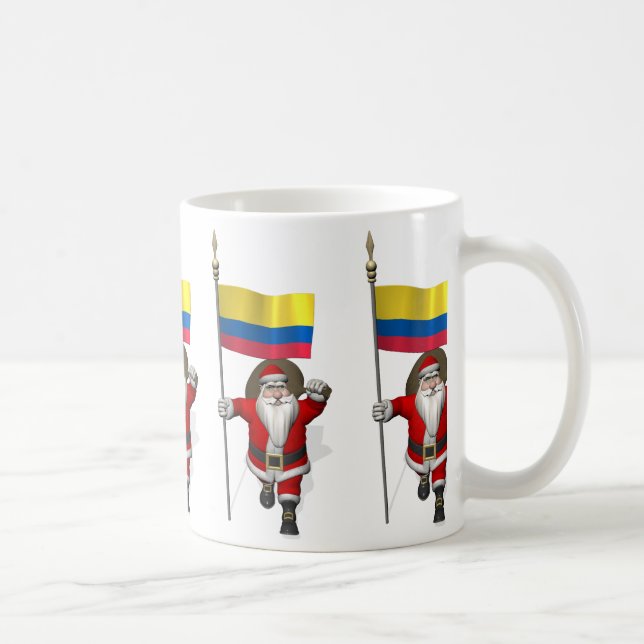 Taza De Café Santa Claus Con El Fin De Colombia (Derecha)