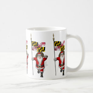 Taza De Café Santa Claus Con El Fin De Maryland