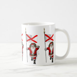 Taza De Café Santa Claus Con El Firme De Alabama