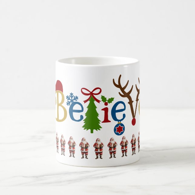 Taza De Café Santa Claus cree Navidades (Centro)