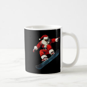 Taza De Café Santa Claus de Navidad Snowboard Snowboarding Snow